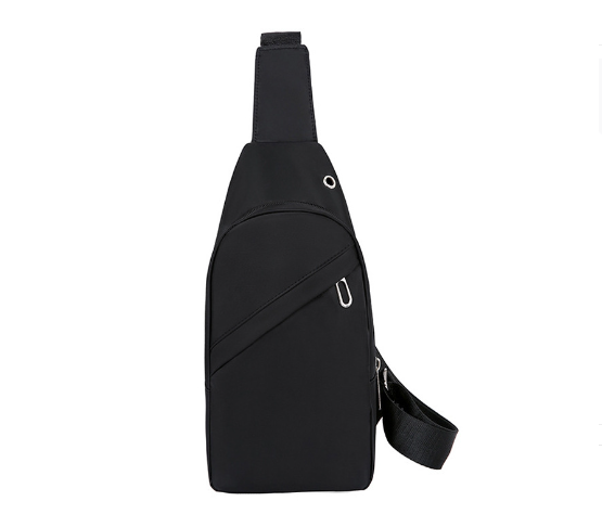 Street Wave Canvas Sling Bag For Men Durable Travel Shoulder Bag With Multiple Zipper Pockets
