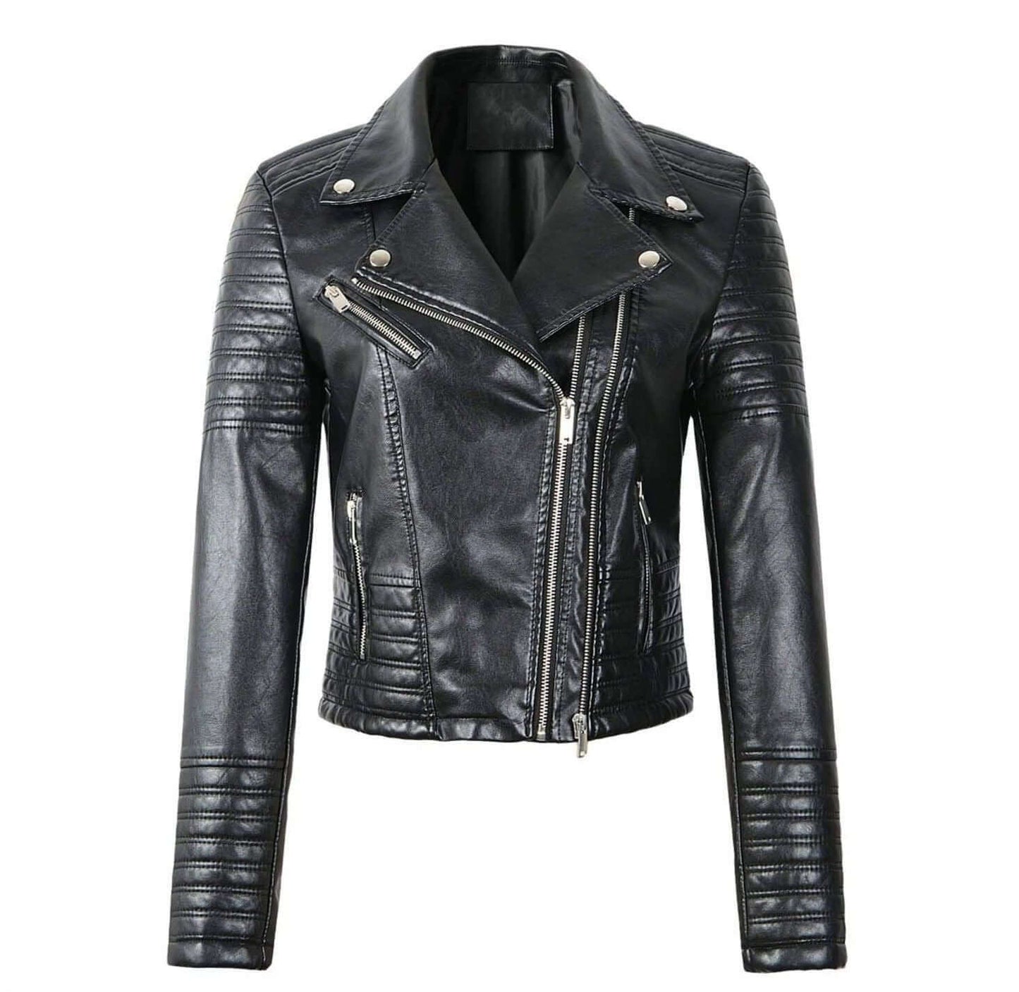 Street-Wave Leather Biker Jacket for Women Timeless Chic Premium Quality Craftsmanship