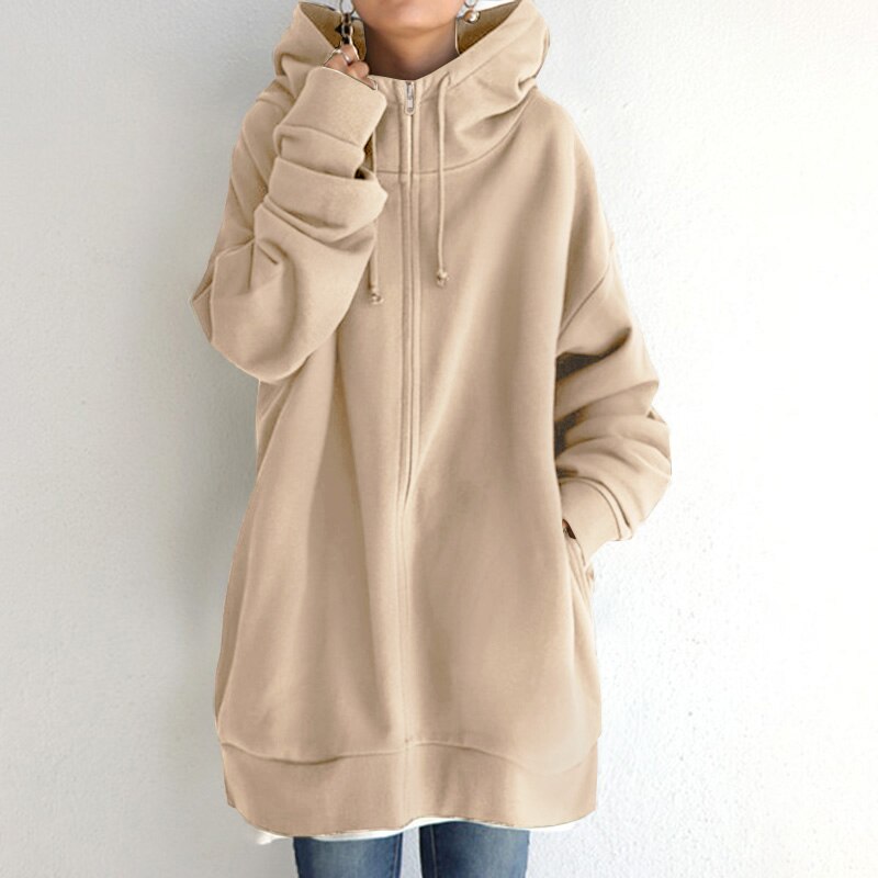 Street-wave Oversized Hooded Sweatshirt For Women Ultra Soft Warm Winter Pullover