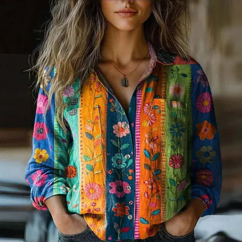 Button Down Shirt Melissa Street Wave Unisex Layerable Comfort