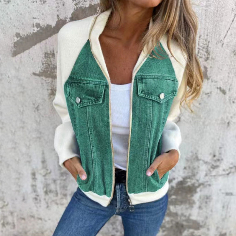 Streetwave Women Denim Jacket With Cozy Fleece Lining For All Season Casual Chic Artful Style