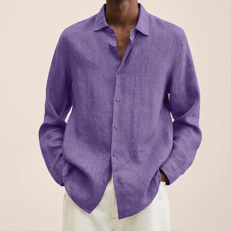 Nordisk Flair Men's Linen Shirt Relaxed Fit Natural Fibers Classic Button Closure