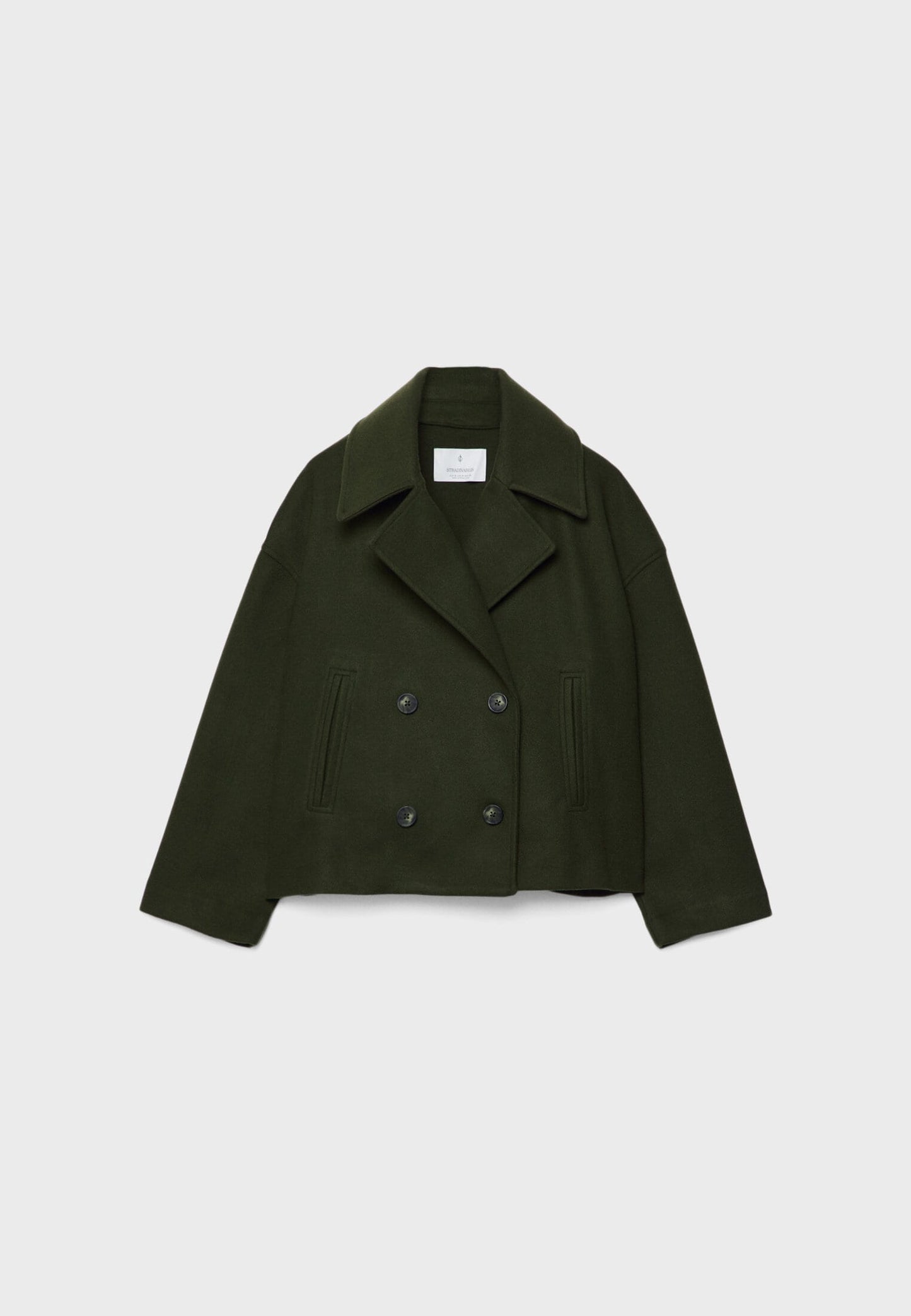 Street Wave Chic Double Breasted Short Jacket With Peak Lapels For Fashion Forward Women