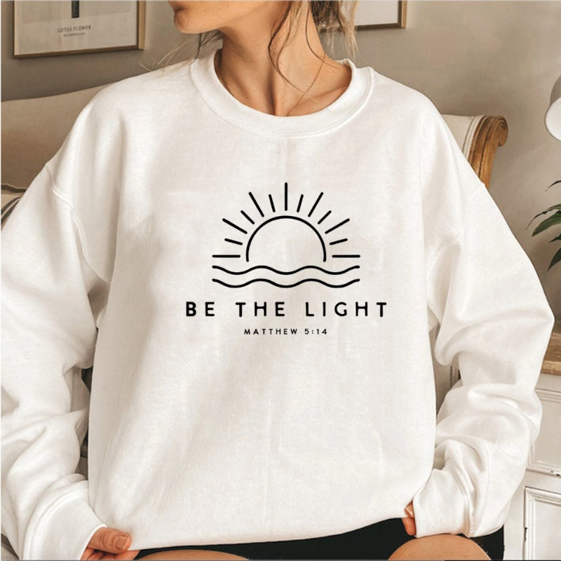 Street-wave Womens Cozy Knit Pullover Be The Light Edition Warm Autumn Winter Sweater For Women