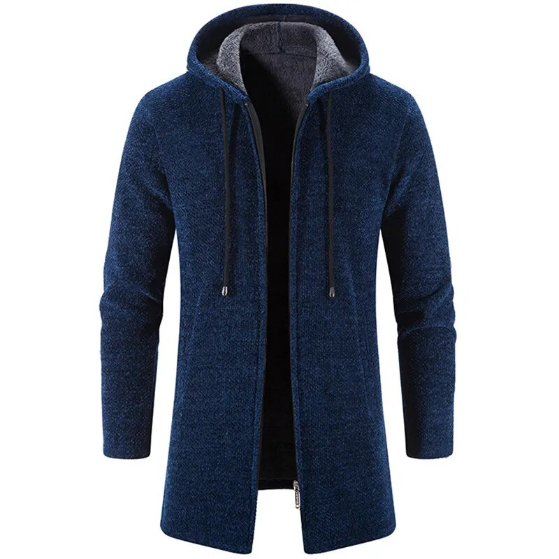 Street Wave Longline Zip Hoodie For Men Soft Warm Comfort With Hood And Pockets Everyday