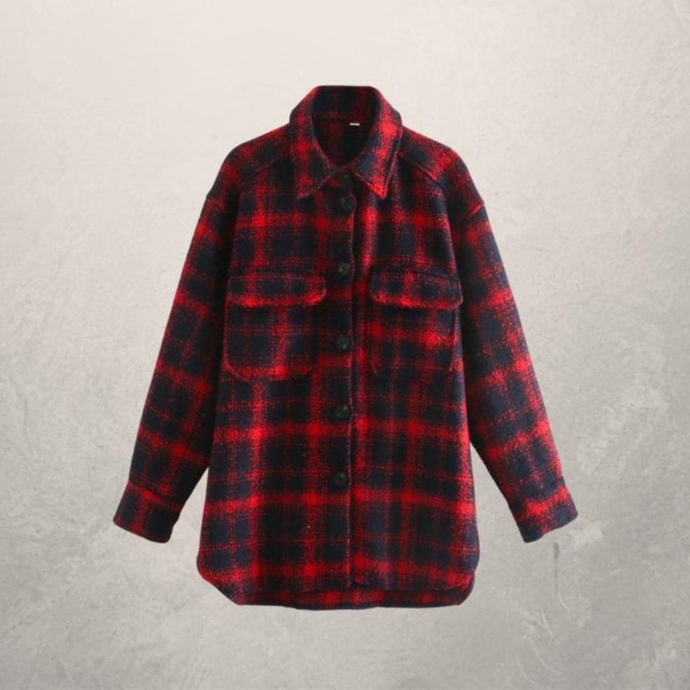 Street-Wave Plaid Cardigan For Women Elegant Oversized Fit With Timeless Comfort And Chic Style