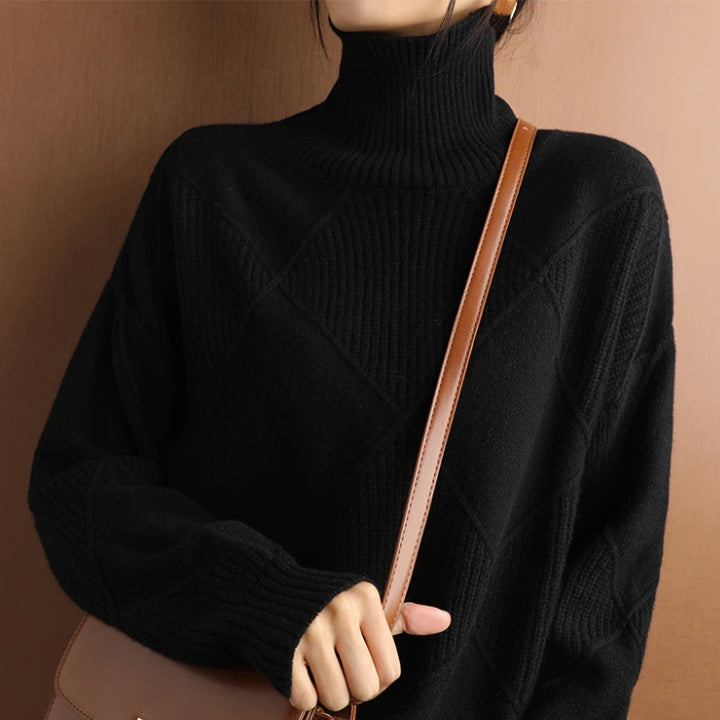 Martha Diamond Knit Sweater Street-Wave Unisex Cozy Timeless