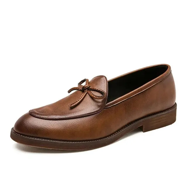 Street-Wave Leather Loafers For Men Premium Leather All Day Comfort Classic Business Casual