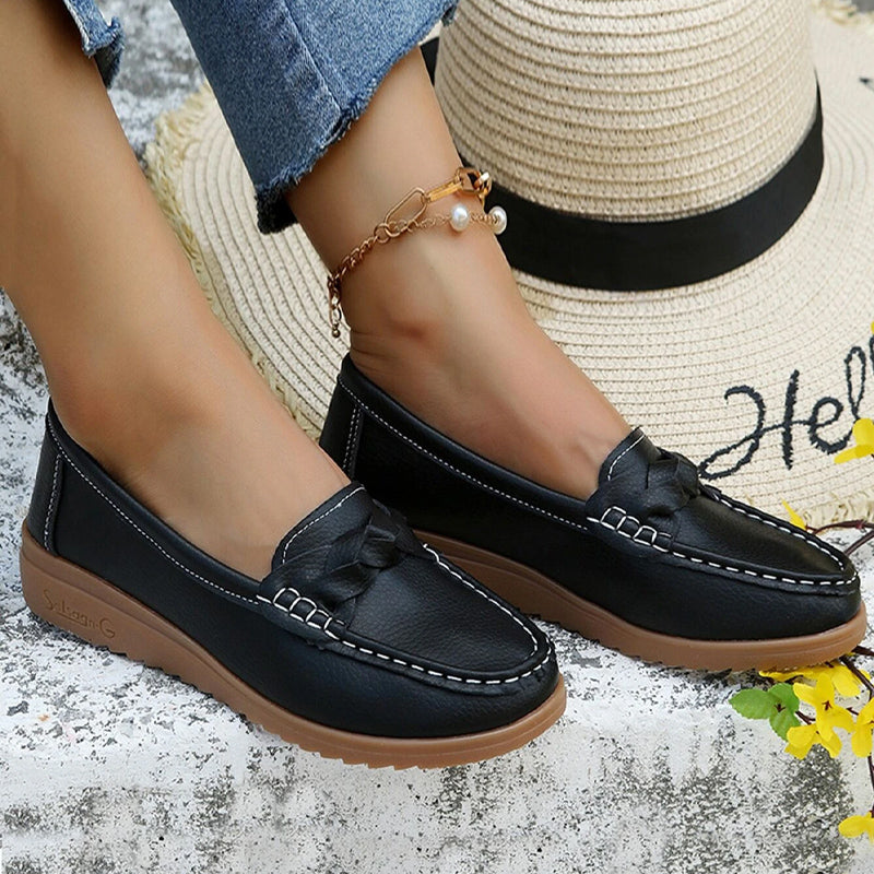 Street-Wave Comfortable Women's Red Moccasin Loafers For All-Day Style And Comfort