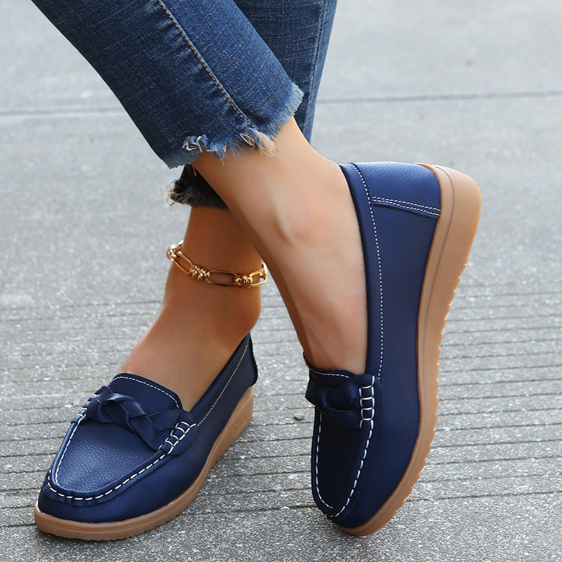 Street-Wave Comfortable Women's Red Moccasin Loafers For All-Day Style And Comfort