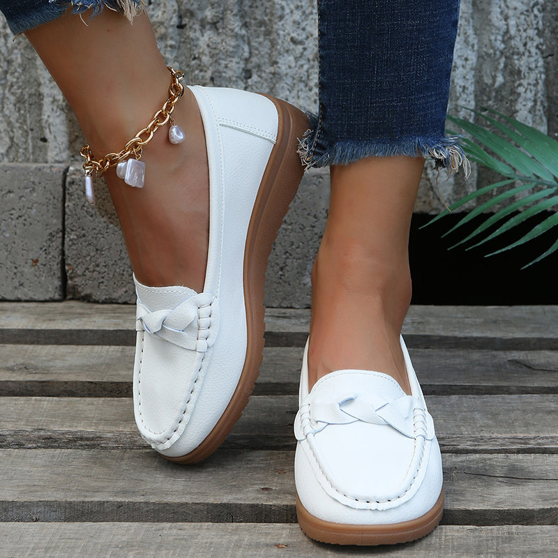 Street-Wave Comfortable Women's Red Moccasin Loafers For All-Day Style And Comfort