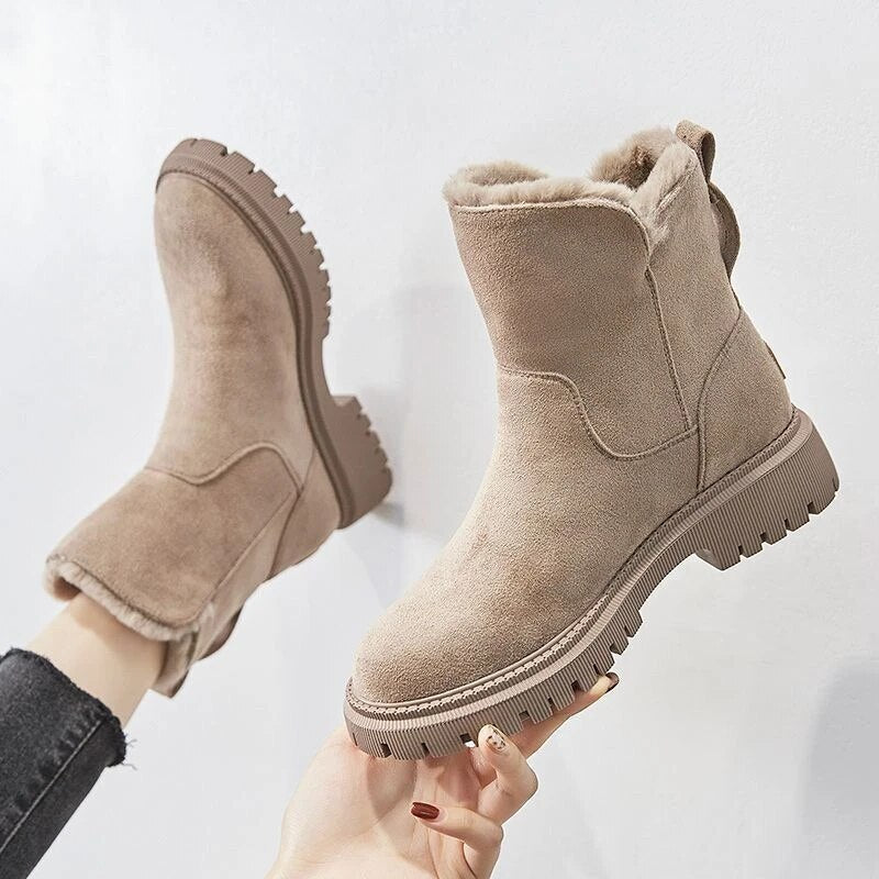 Street-Wave Womens Winter Boots With Warm Lining And Zipper Non Slip Outsole Durable Comfort For All Seasons