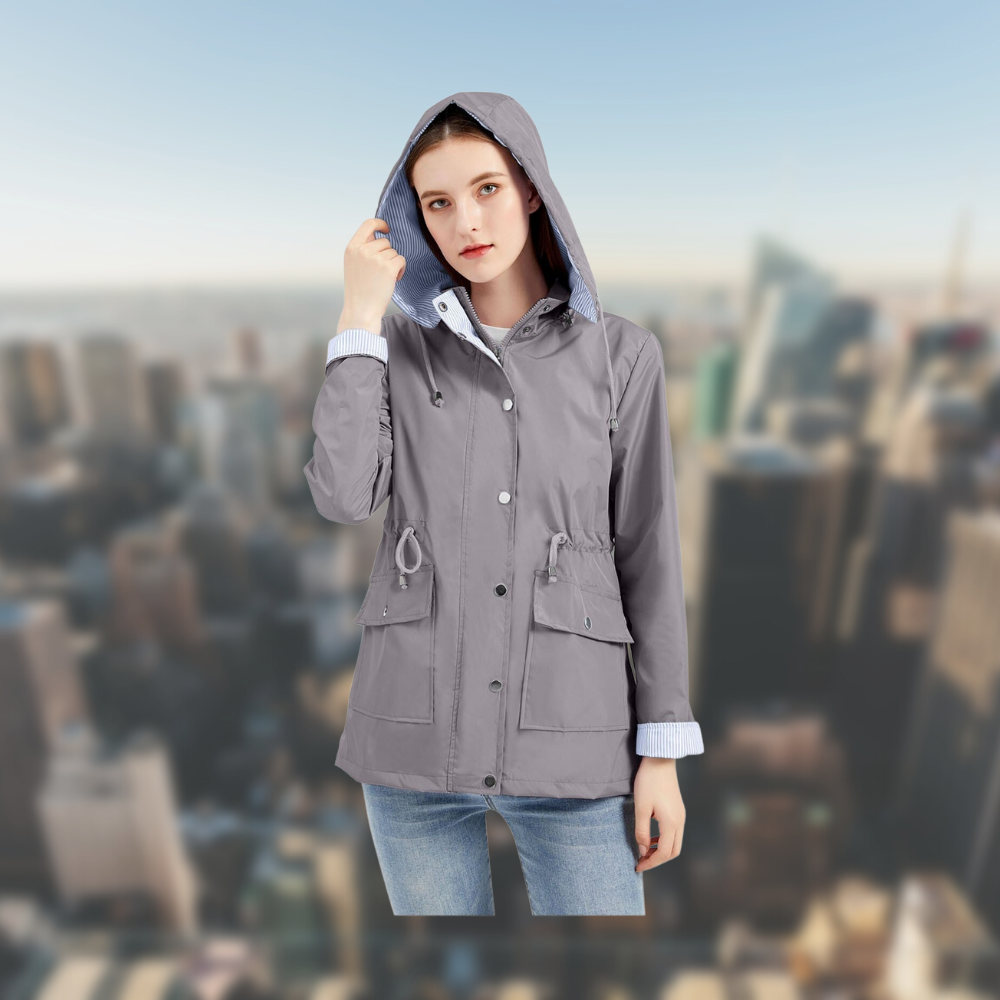 Street-wave Windproof Womens Hooded Jacket Lightweight Windbreaker For Urban Style Seekers