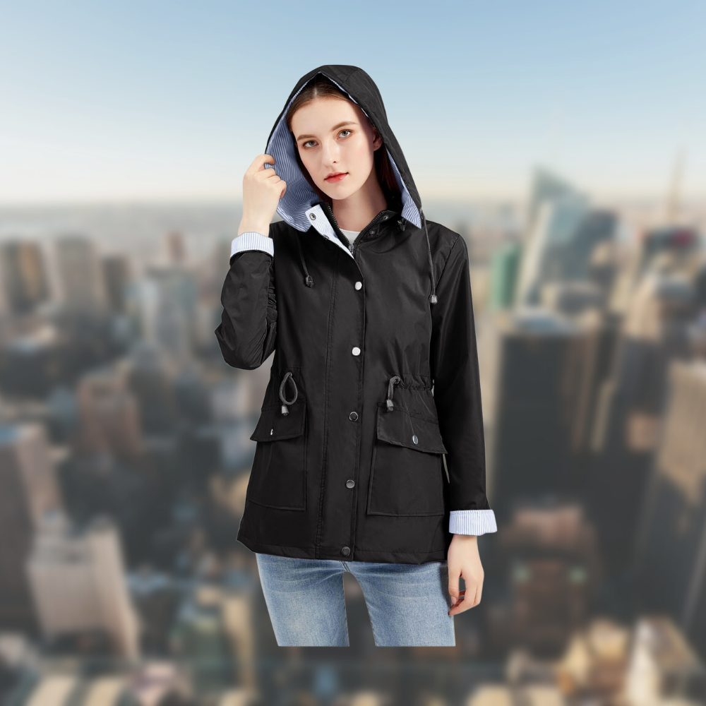 Street-wave Windproof Womens Hooded Jacket Lightweight Windbreaker For Urban Style Seekers