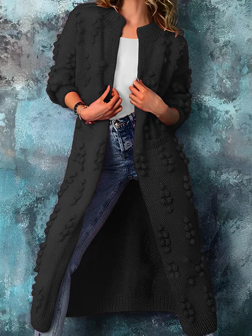 Street-Wave Cozy Long Knit Coat For Women Timeless Effortless Comfort Modern Everyday Wardrobe Essential