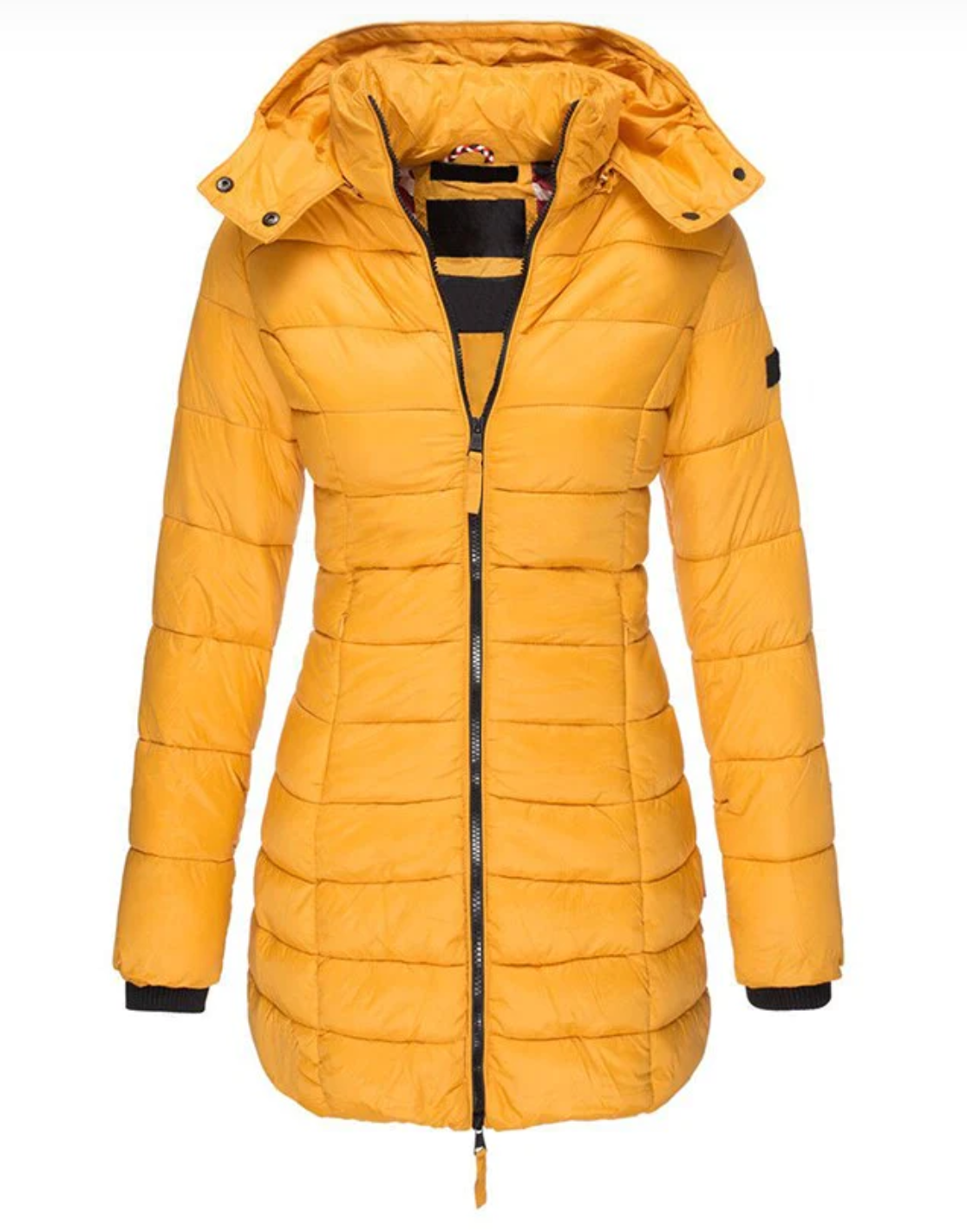 Street-Wave Women's Hooded Down Puffer Coat With Full Zip Front For Winter Warmth And Style