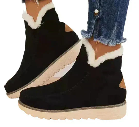 Street-wave Women's Plush Shearling Boots Cozy Warm Winter Boots for Stylish Ladies