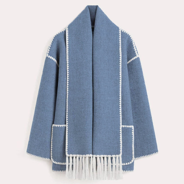 Street-Wave Celeste Winter Coat For Women With Fringe Detailing Premium Warmth And Pockets