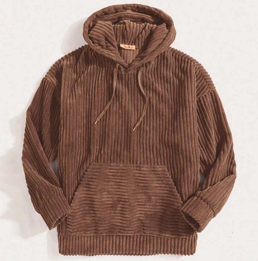 Street-wave Corduroy Hooded Jacket Windproof And Durable Outerwear For Men And Women