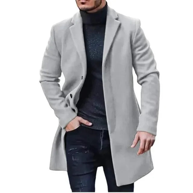 Street Wave Classic Wool Overcoat For Men Timeless Winter Style And Warmth Premium Craft