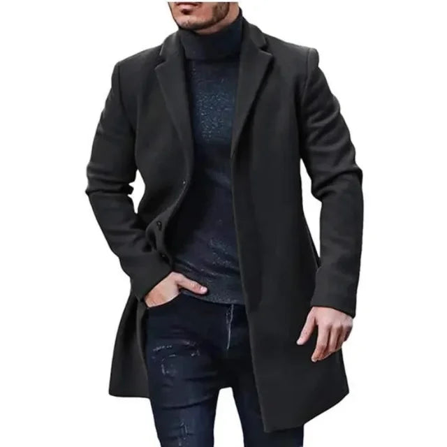 Street Wave Classic Wool Overcoat For Men Timeless Winter Style And Warmth Premium Craft