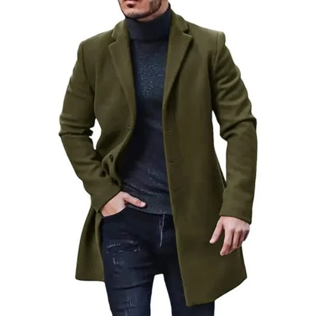 Street Wave Classic Wool Overcoat For Men Timeless Winter Style And Warmth Premium Craft