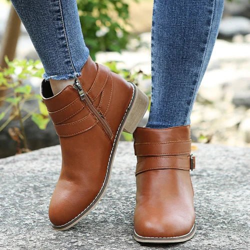 Street-Wave Orthopedic Women's Ankle Boots With Support For All Day Comfort For Office And Evening Wear