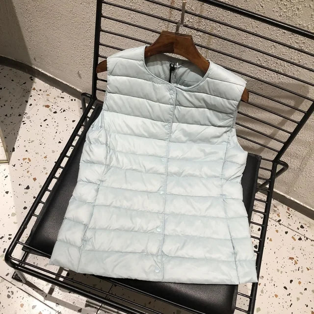 Street-wave Puffer Vest For Women Lightweight Warmth Chic Comfort Trendy Outerwear