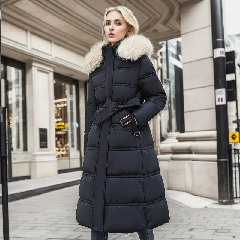 Street-Wave Luxurious Long Parka Coat For Women With Adjustable Waist And Premium Warmth