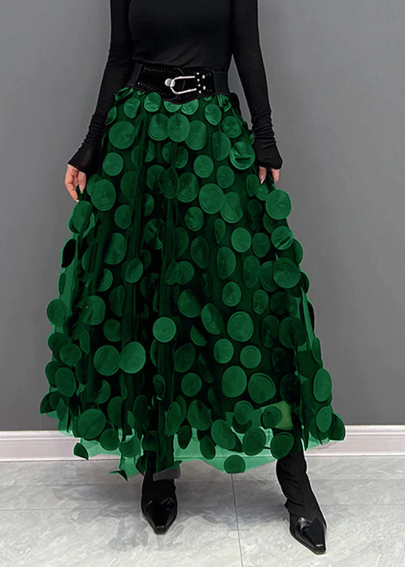 Street-Wave Polka Dot Tulle Patchwork Skirt For Women Dramatic Layered Fashion Statement