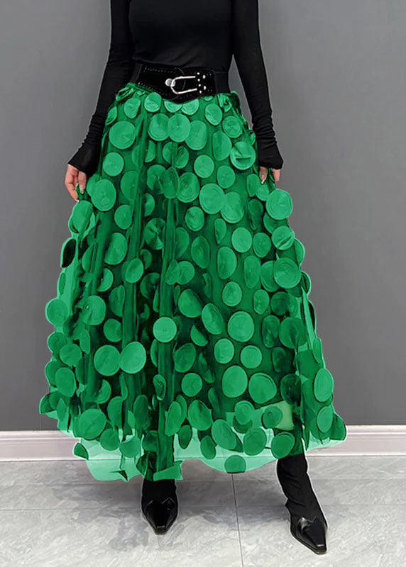 Street-Wave Polka Dot Tulle Patchwork Skirt For Women Dramatic Layered Fashion Statement
