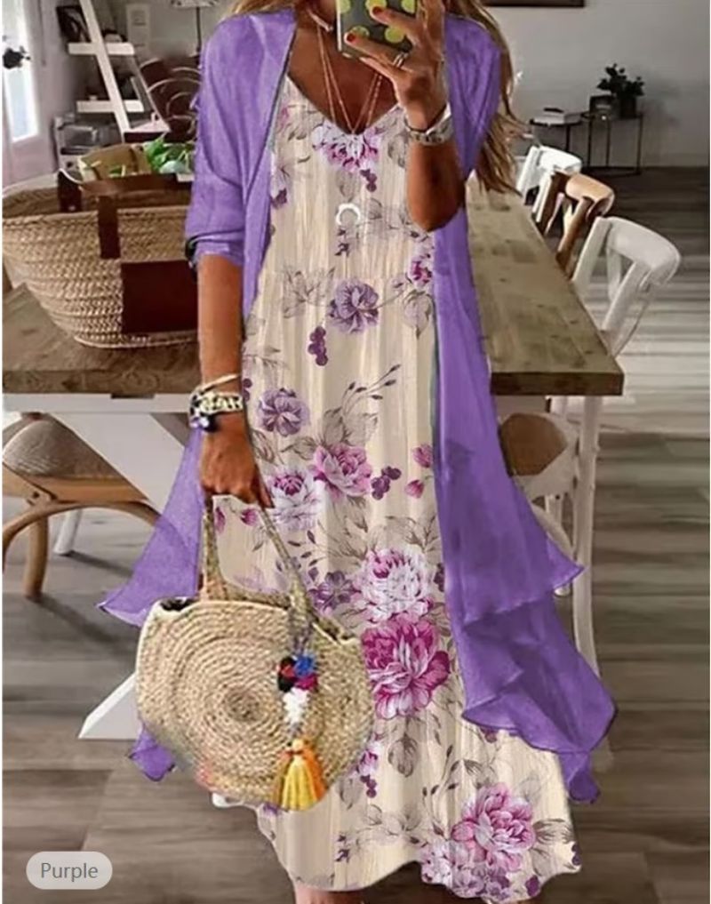 Floral Maxi Dress By MutualDropShopping Elegant For Women