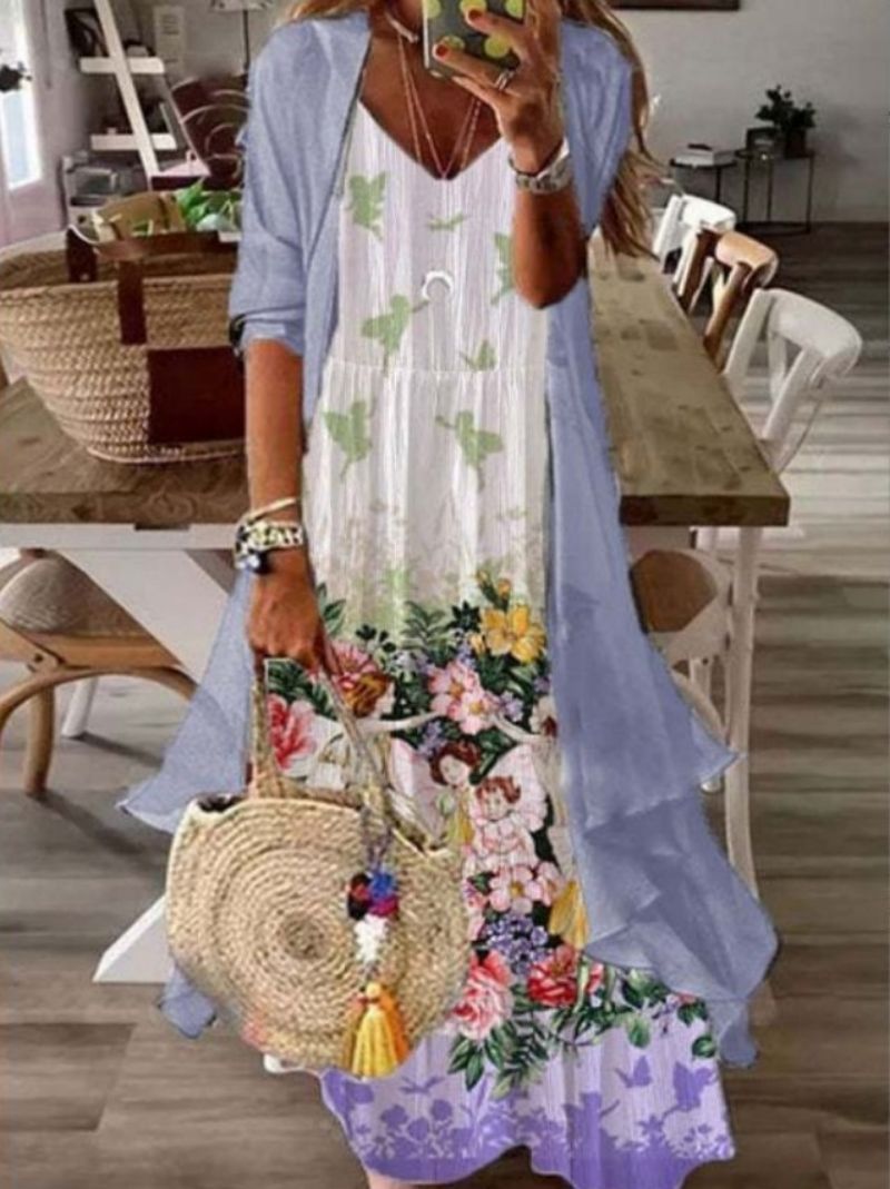 Floral Maxi Dress By MutualDropShopping Elegant For Women