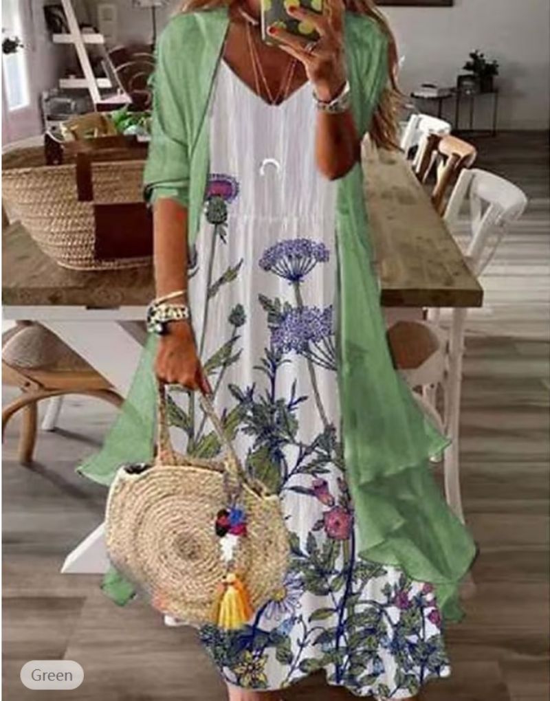 Floral Maxi Dress By MutualDropShopping Elegant For Women