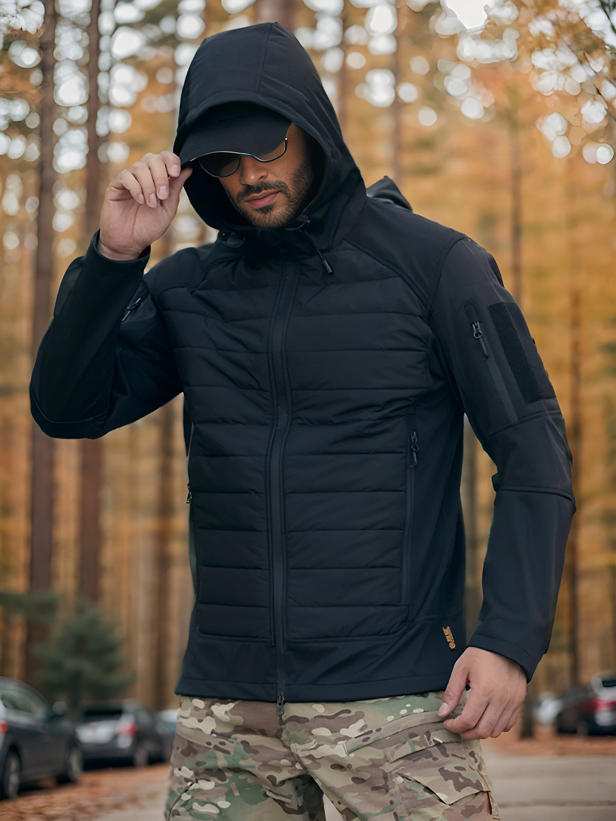 Street-wave Tactical Insulated Jacket for Men - Lightweight Warmth Packed Puffer With Compact Design
