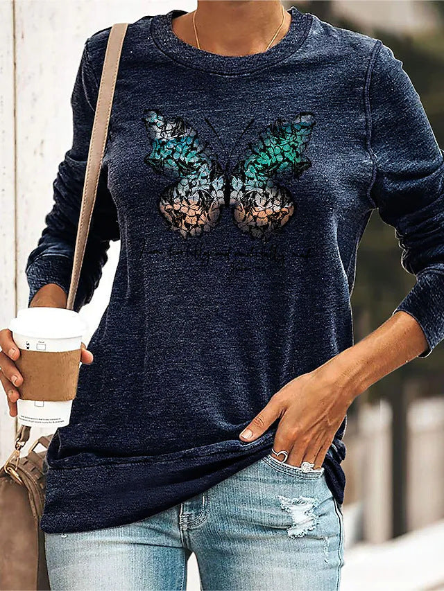 MutualDropShopping 3D Printed Christmas Top For Women Stylish Relaxed Fit