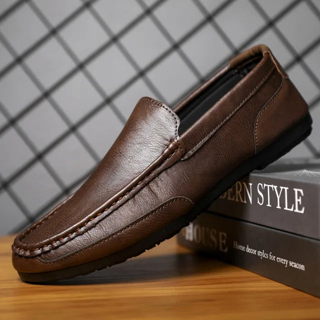 EliteMan Men's Leather Loafers Premium Italian Leather Luxurious Comfort For Modern Gentlemen