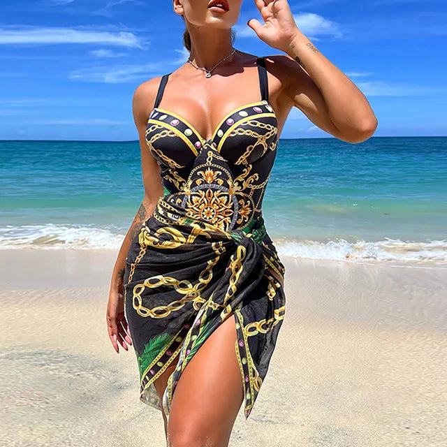 Streetwave Neuina Push Up Floral Bikini Set For Women Flattering Two Piece Swimsuit