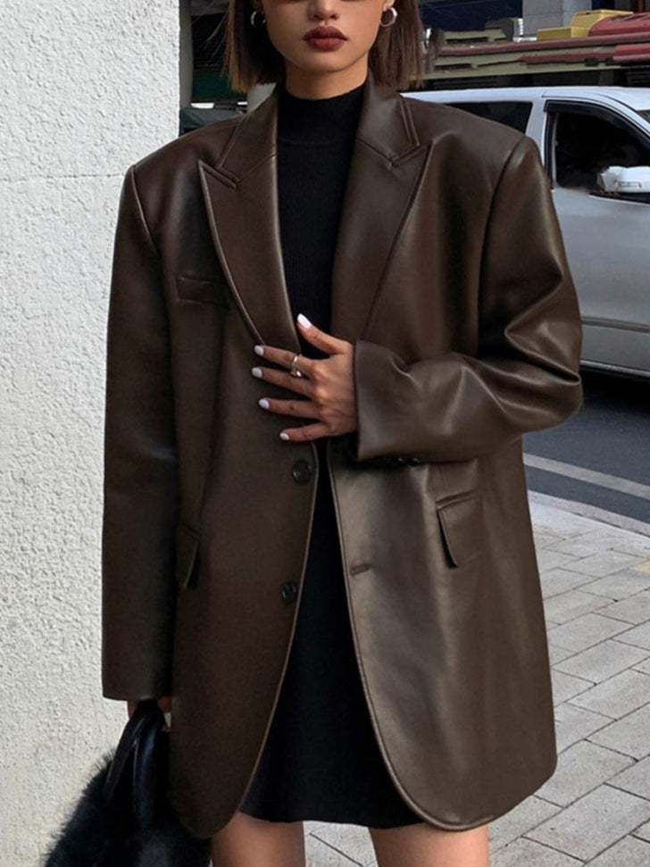 Street Wave Blazer Jacket Elegant For Women Warm Modern Comfort Fit Winter Ready Outerwear