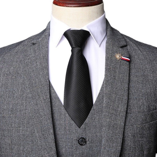 Mens Tan Brown 3 Piece Herringbone Checkered Suit for Formal Occasions by Street-Wave