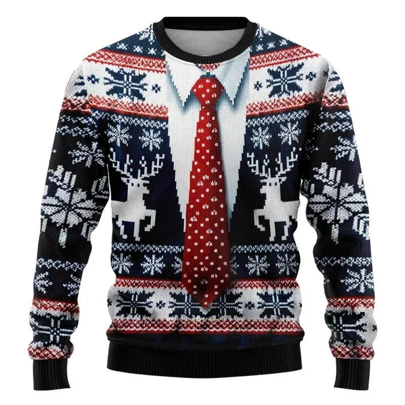 Christmas Crewneck Sweatshirt Unisex 3D Print Cozy Festive