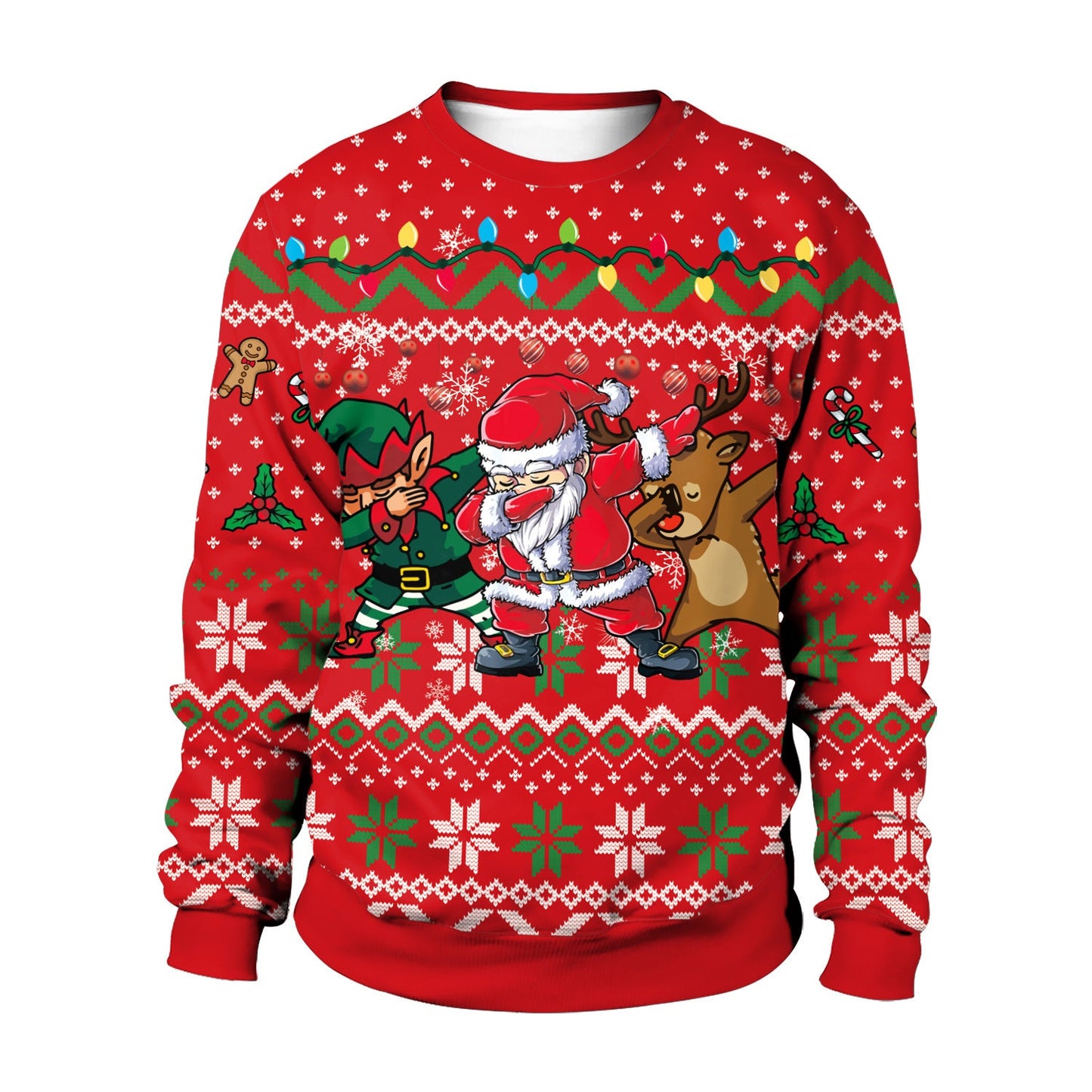 Christmas Crewneck Sweatshirt Unisex 3D Print Cozy Festive