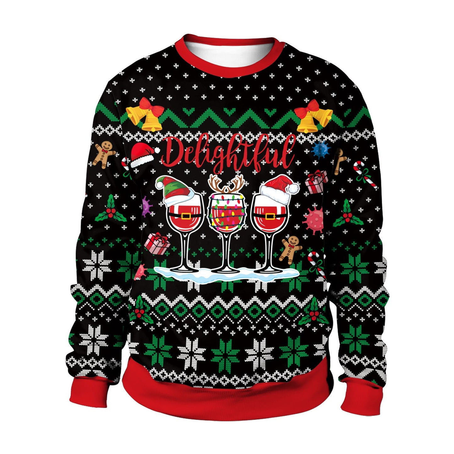 Christmas Crewneck Sweatshirt Unisex 3D Print Cozy Festive