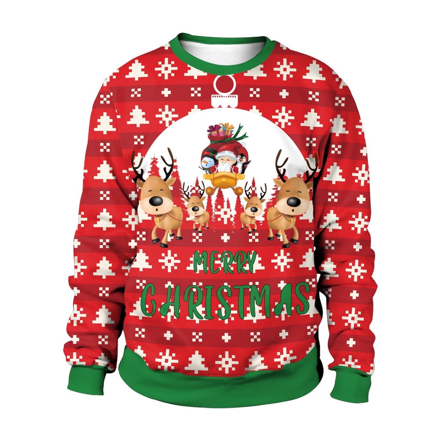 Christmas Crewneck Sweatshirt Unisex 3D Print Cozy Festive