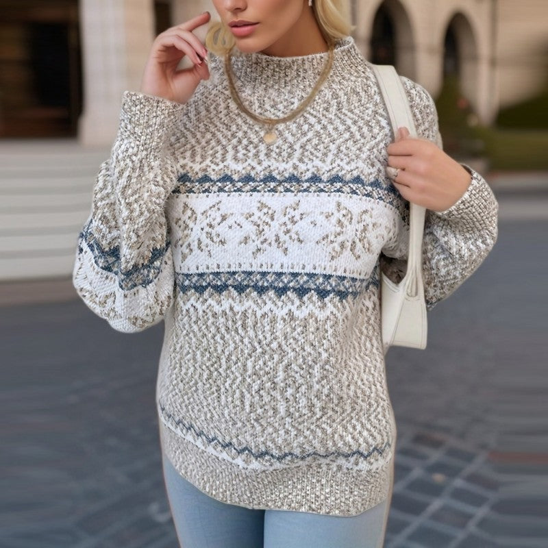 MutualDropShopping Christmas Knitwear Women Cozy Snowflake Sweater