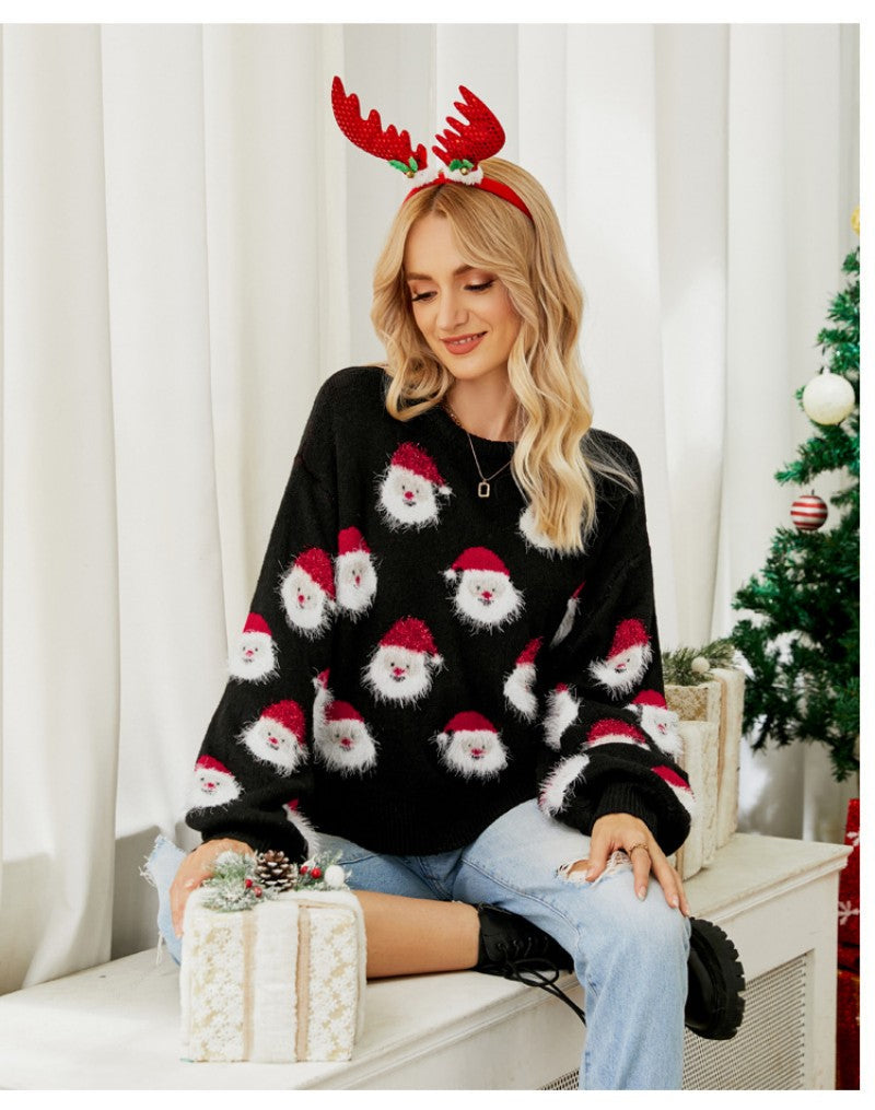 Mutualdropshopping Christmas Pullover Sweater For Unisex Cozy Warm