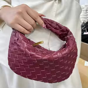 Street-wave | Bordeaux Damenschultertasche mit Geflochtenem Design - Street-wave