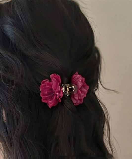 Nouvelle épingle à cheveux florale en métal rouge 2025 - Street-Wave