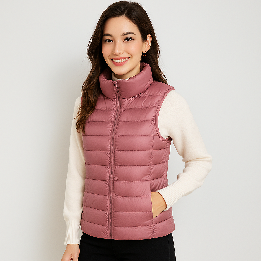 Street Wave Lightweight Quilted Vest For Women With Soft Insulation And Cozy Warmth