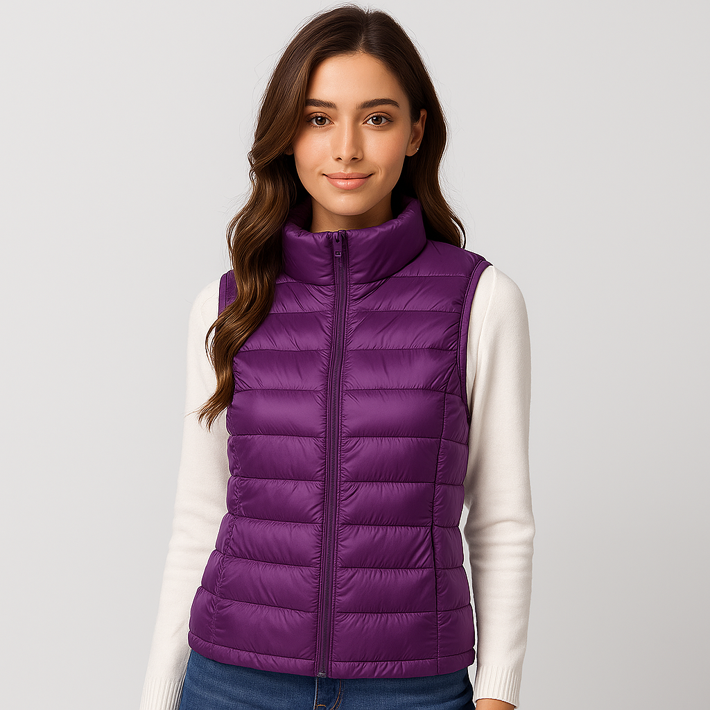 Street Wave Lightweight Quilted Vest For Women With Soft Insulation And Cozy Warmth